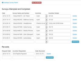 Survey Panel Tracker