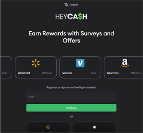 HeyCash website screenshot