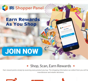 IRI Shopper Panel website screenshot