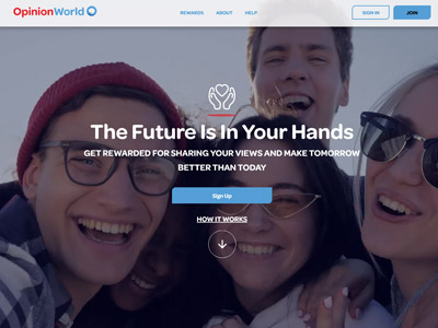 OpinionWorld website screenshot