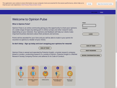 Opinion Pulse website screenshot